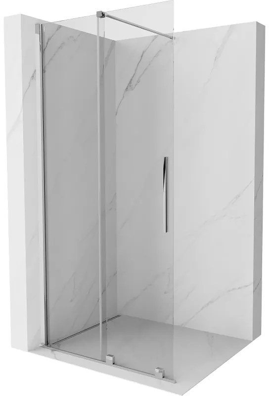 Mexen Velar, posuvné dvere typu Walk-in 70x200 cm, 8mm číre sklo, chrómová, 871-070-000-03-01