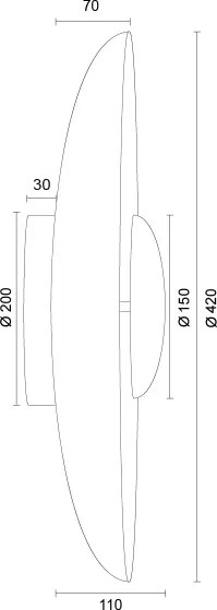 Argon 8865 - LED nástenné svietidlo BOLTON LED/12,5W/230V 3000K zlaté