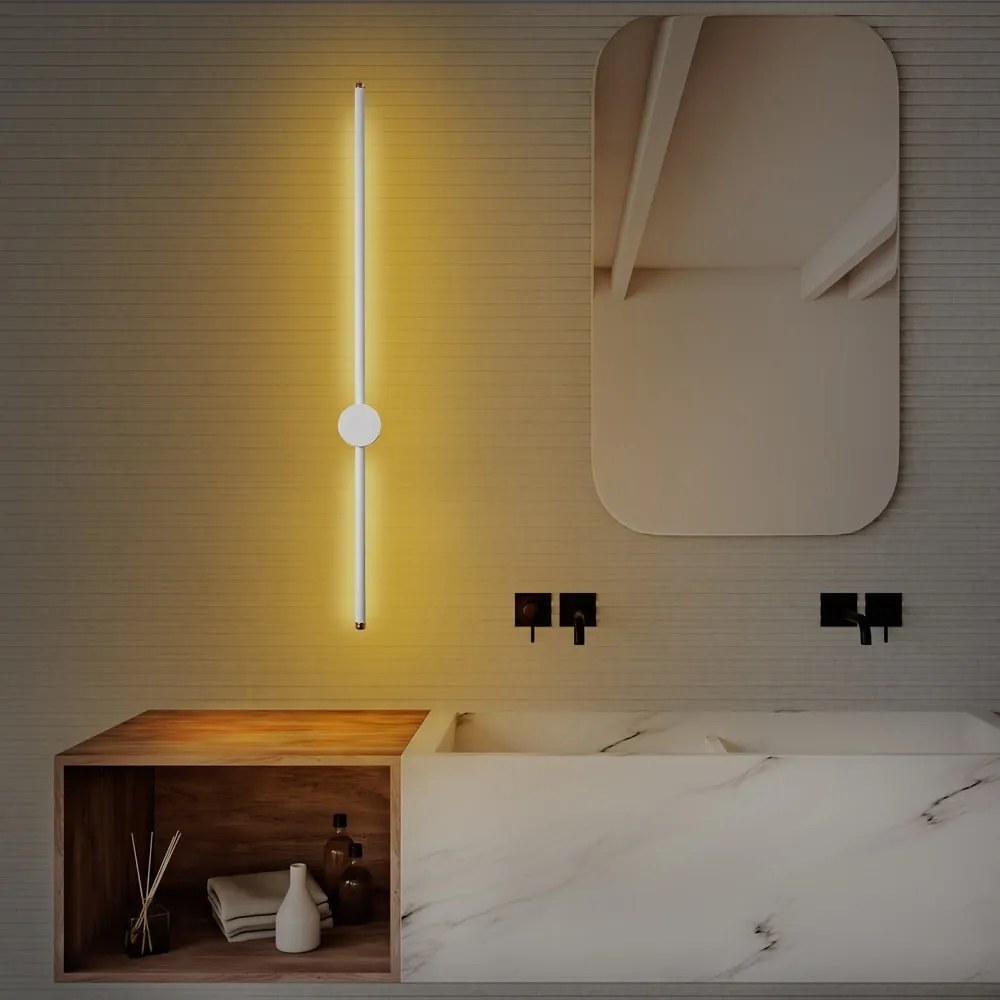 Biele LED nástenné svietidlo ø 7 cm Sword – Opviq lights