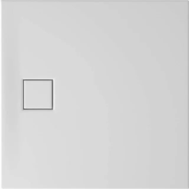 Cersanit Tako Slim, štvorcová sprchová vanička 90x90x4 cm + biely sifón, biela, S932-158