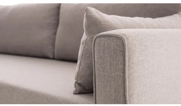 Rohová sedacia súprava KORFU do tvaru L, krémová, ľavé prevedenie