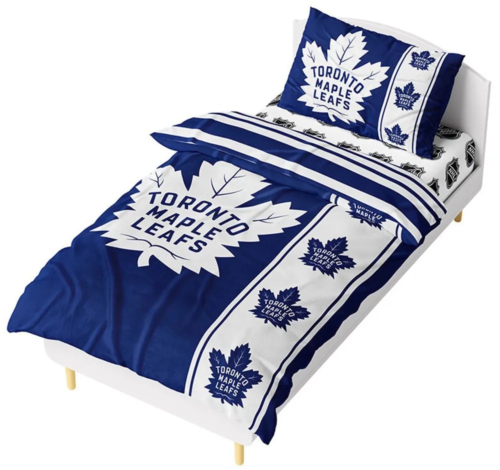 Mikroplyšové posteľné obliečky NHL Toronto Maple Leafs - 70 x 90 cm + 140 x 200 cm