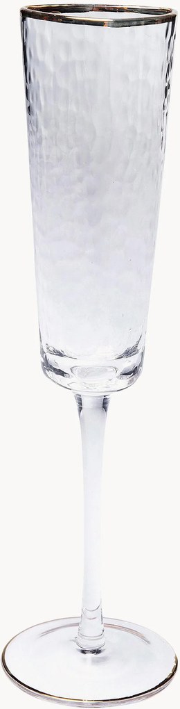 Ručne fúkané poháre na šampanské Hommage, 4 ks
