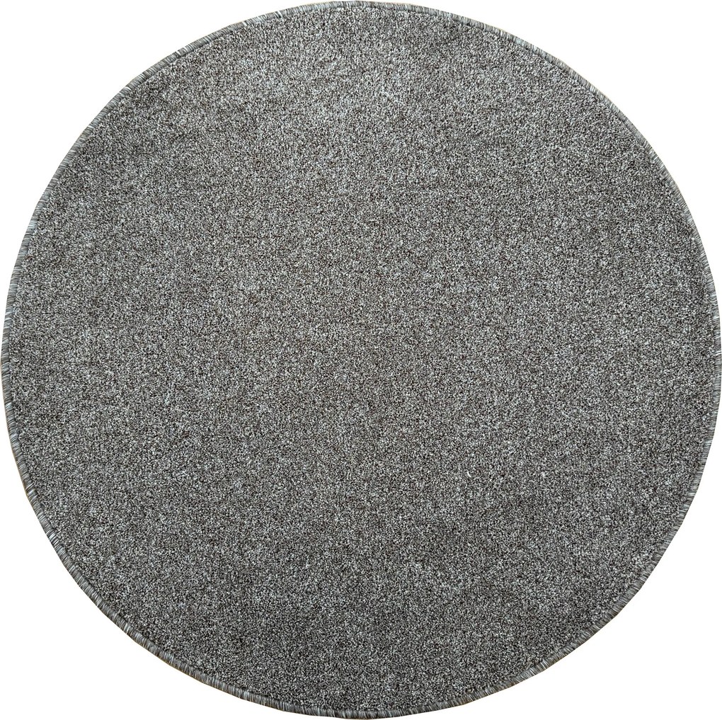 Vopi, Kusový koberec Apollo Soft hnedý kruh, 400x400 (priemer) kruh, hnedá, chodba / predsieň