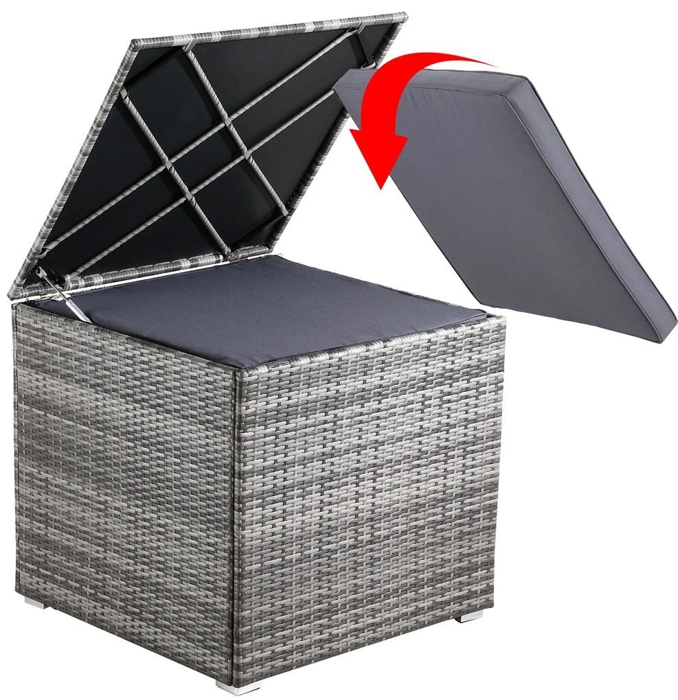 InternetovaZahrada Úložný box 75x75x70 cm - šedý