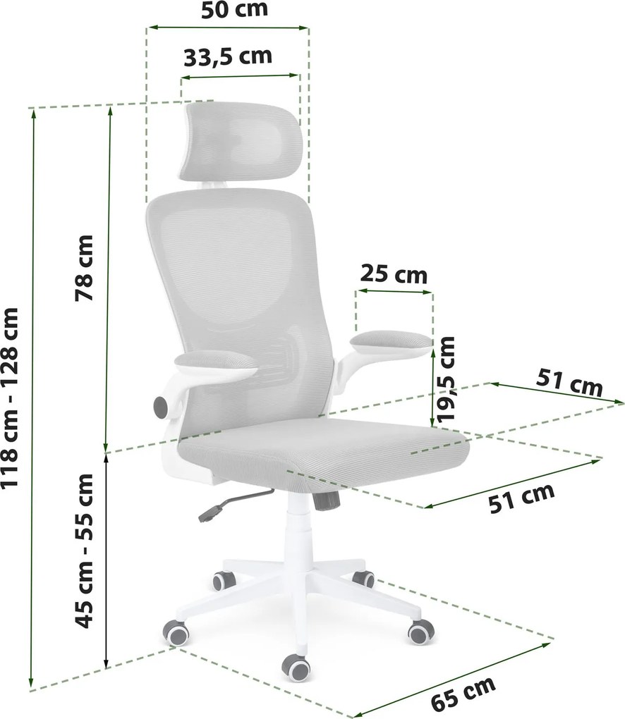 Kancelárska stolička mikrosieťová Sofotel Brass - sivá