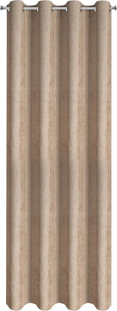 ZÁVES NA KRÚŽKOCH GWEN 140X250 CM TMAVOBÉŽOVÁ
