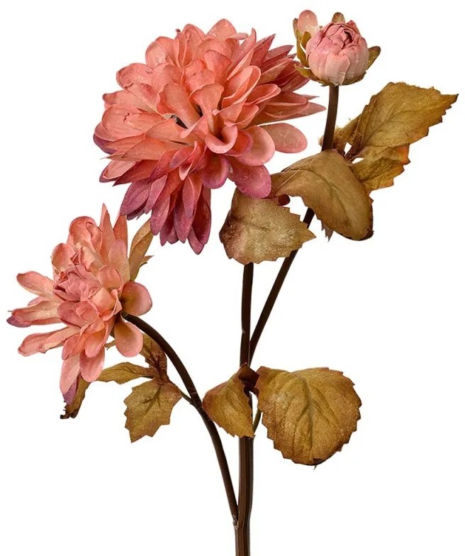 Dekorácia ružová umelá kvetina chryzantéma - 10*10*66 cm