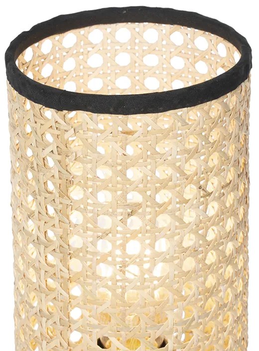 Rustikálna stolná lampa z ratanu - Kata