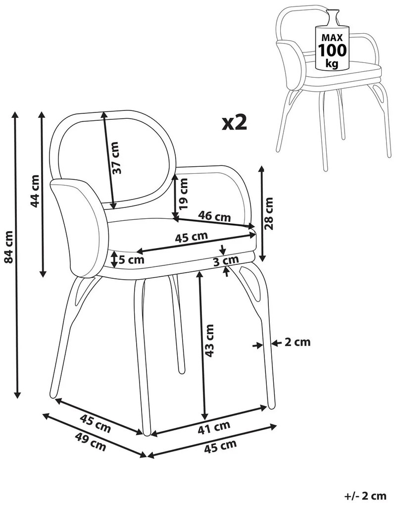 Set 2 ks záhradných stoličiek Praza (prírodná + sivá). Vlastná spoľahlivá doprava až k Vám domov. 1082011