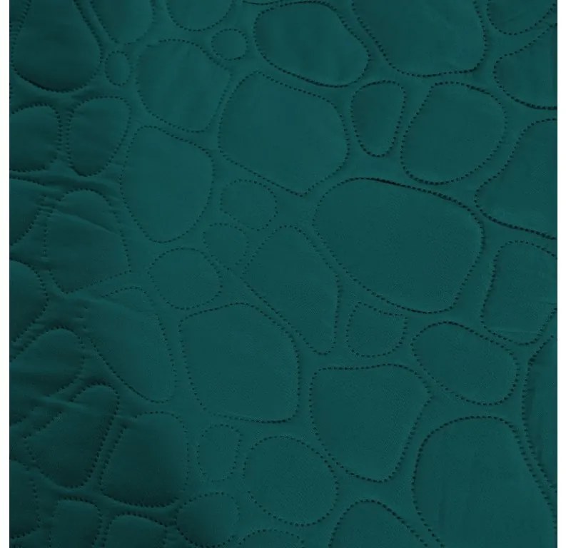 Tyrkysový prehoz na posteľ so vzorom STONE 200x220 cm