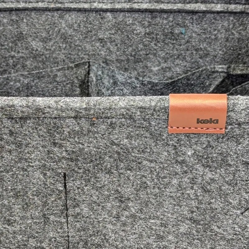 Kela Úložný kôš s ušami Fay, 35 x 25 cm, tm. sivá