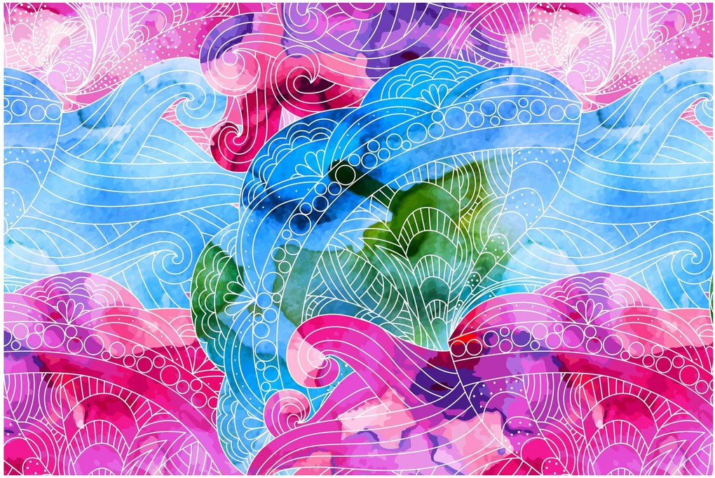 Obraz - Farebné vlny (90x60 cm)