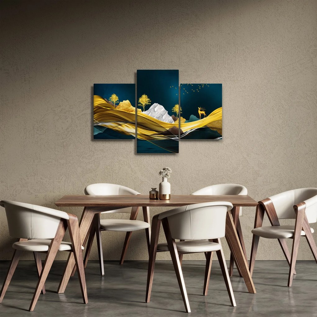 Obraz - Jeleň v krajine (90x60 cm)