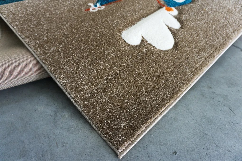 BE Koberec Smart Kids 22766 BLUE – modrý obdĺžnikový Rozmer: 140x190 cm