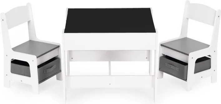 Sada nábytku pre deti stolík + 2 stoličky a kriedová tabuľa