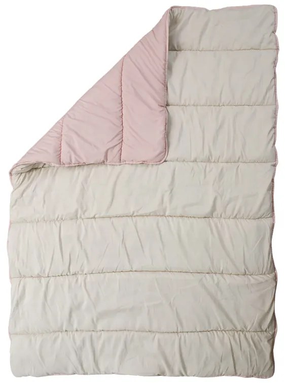 Celoročná prešívaná prikrývka 140x200 cm z dutého vlákna, ružová