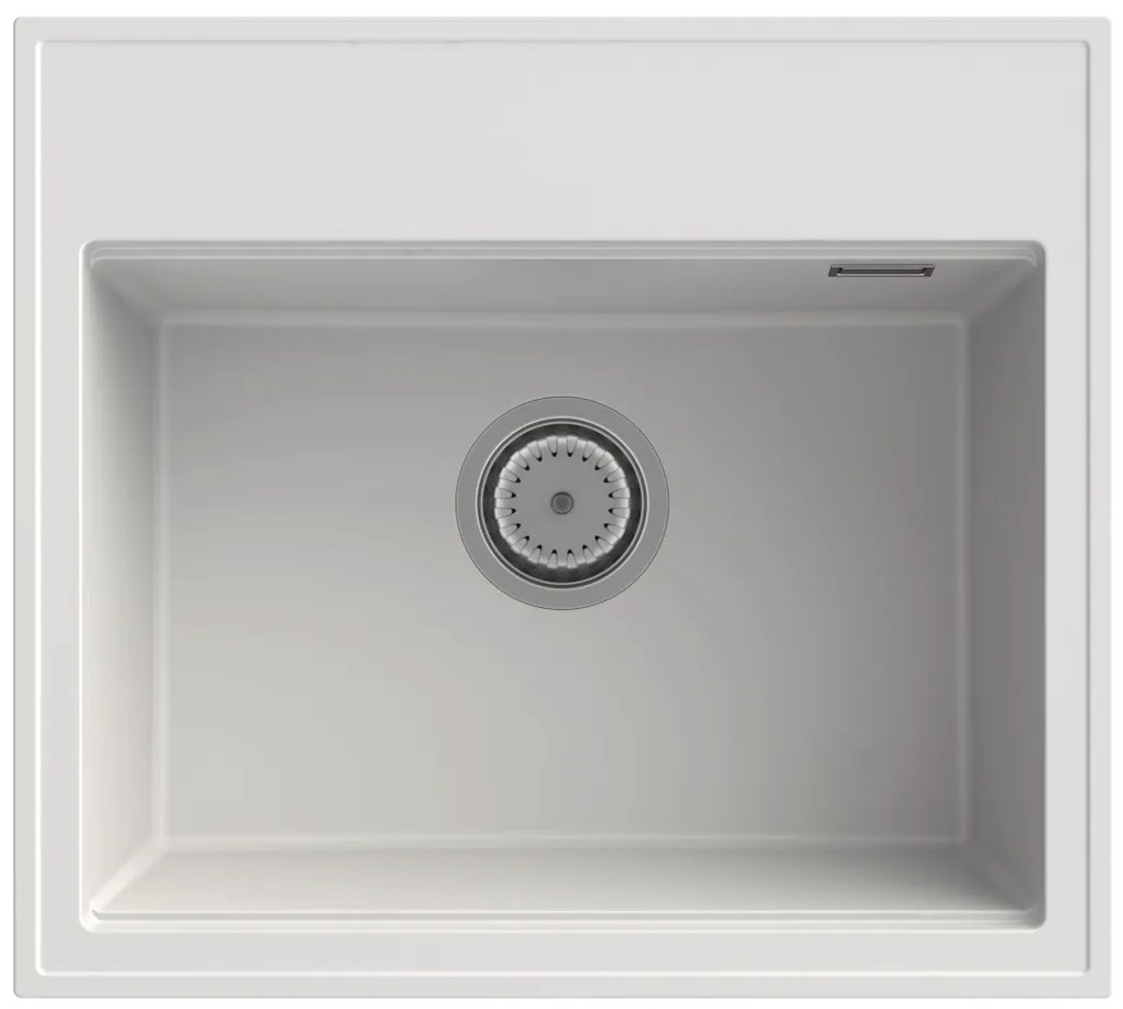Gamma Modern 5055, 1-komorový granitový drez 560x500x210 mm, biela, GMA-ZM-55-WH