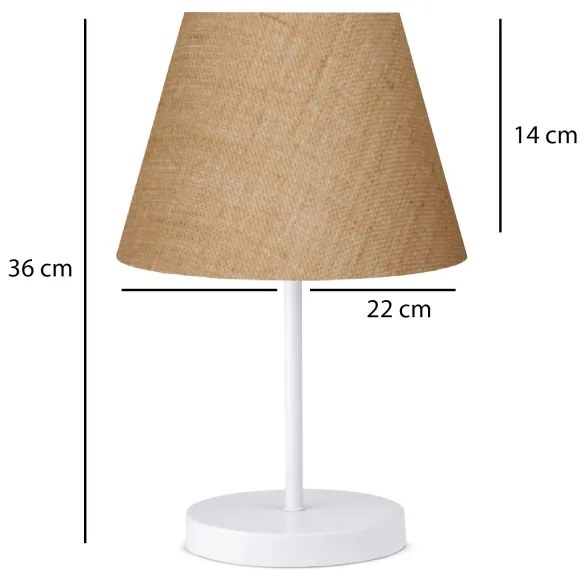 Stolná lampa AYD 1xE27/40W/230V hnedá/biela