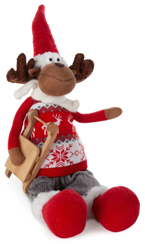 VIANOČNÁ DEKORAČNÁ FIGÚRKA REINDEER 62 CM VIACFAREBNÁ