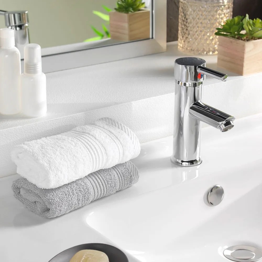 Biely froté bavlnený uterák 30x50 cm Tendresse – douceur d'intérieur