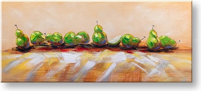 Maľovaný obraz na stenu HRUŠKY  120x50 cm