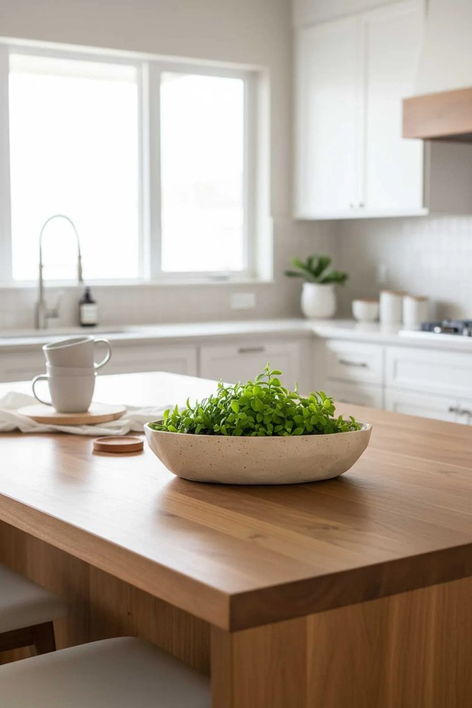 Okrasná miska CAVERO, sklolaminát, priemer 32 cm, béžová