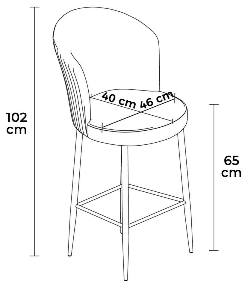 Sada barových stoličiek Alte Cappuccino, 2 ks, 2 ks