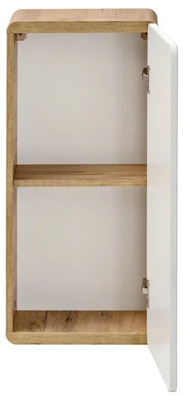 Zostava kúpeľňového nábytku BÁRA 80 cm s vysokou skriňou vr. keramického umývadla na dosku