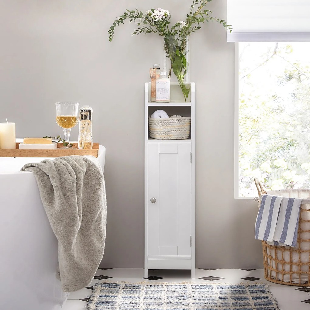 Kúpeľňová skrinka LEHAC 18x80 cm, biela