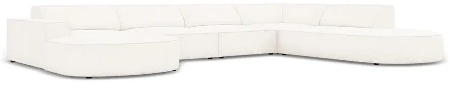 Béžová rohová pohovka z textílie bouclé (pravý roh) Jodie – Micadoni Home