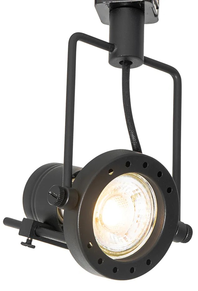 Inteligentný koľajnicový systém čierny 1-fázový vrátane 5 Wifi GU10 - Suplux