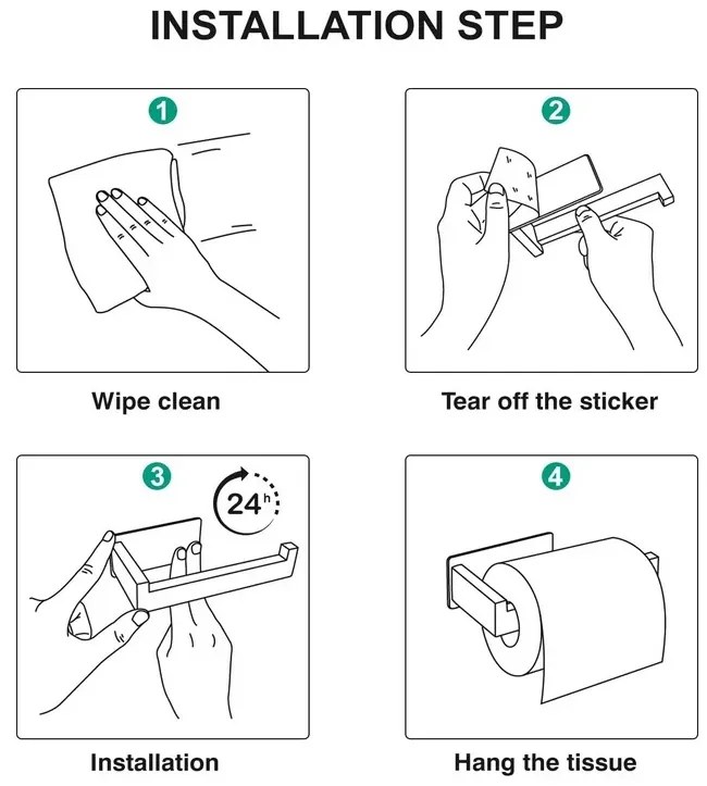 Ruhhy Samolepiaci držiak toaletného papiera - Eowihor