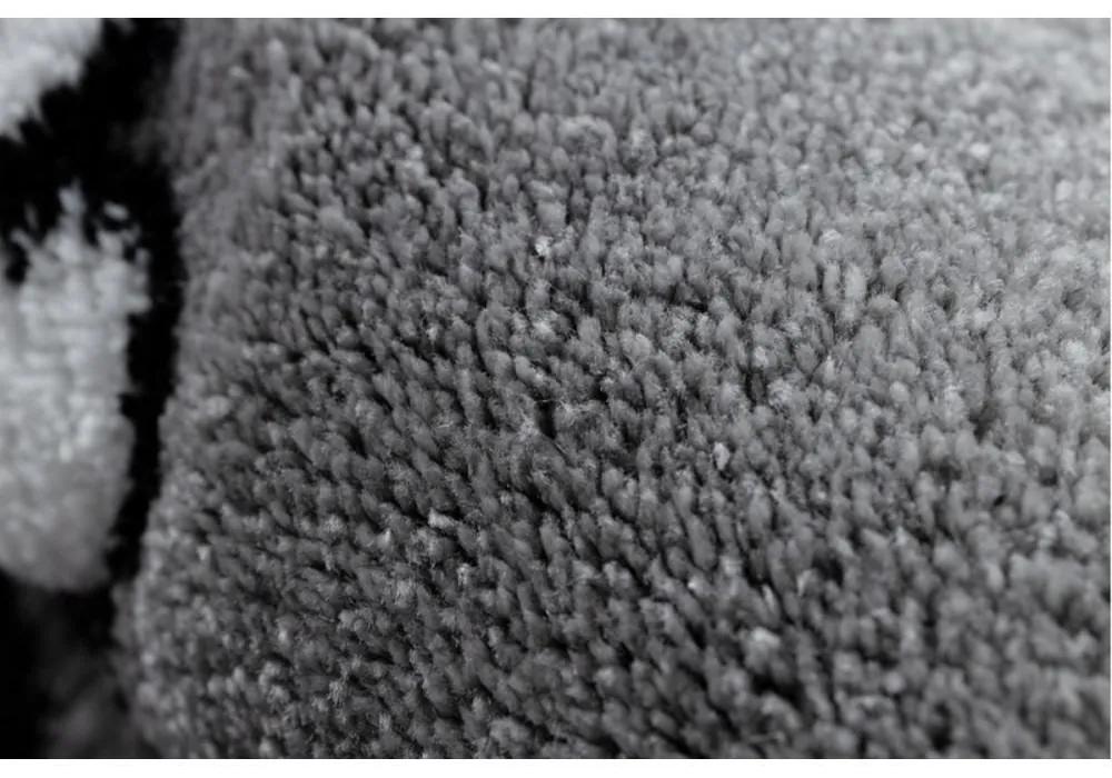 Detský kusový koberec Mačacie princezná sivý 140x190cm