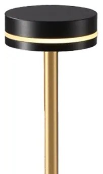 LED stmievateľná nabíjateľná stolová lampa SAM LED/5W/5V 3600 mAh čierna/zlatá