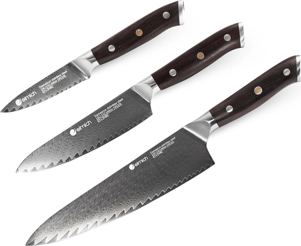 Elmich Základná sada damaškových nožov 3 ks