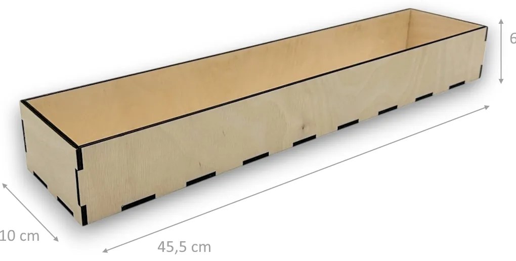 usporadejto.cz Organizér do zásuvky, vložka do zásuvky, drevený VASKY, 45,5 x 10 x 6 cm