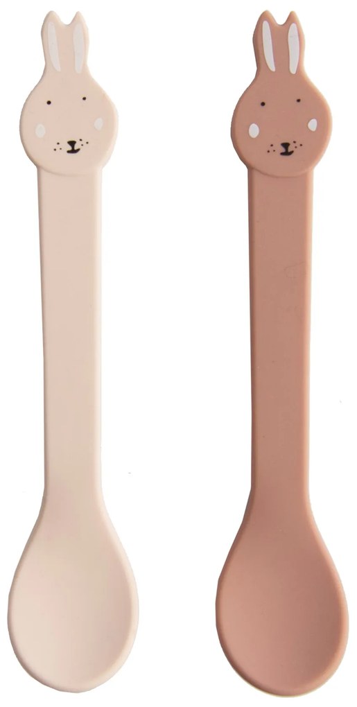 Detské silikónové lyžičky 2 ks Mrs. Rabbit