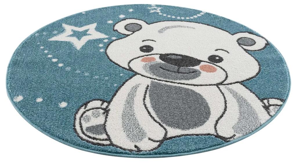 Dekorstudio ANIME kruhový koberec pre deti - medvedík 9386 Priemer koberca: 120cm