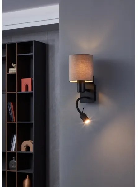 Eglo 900701 - LED Flexibilné svietidlo PASTERI 1xE27/40W/230V + LED/3,8W hnedá