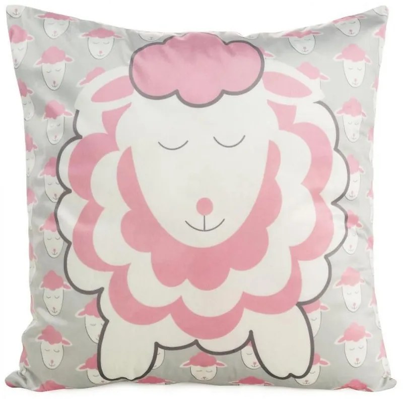 Obliečka na vankúš D91/PO/Kds/7A 45x45 Zamatová strieborná ružová 404162