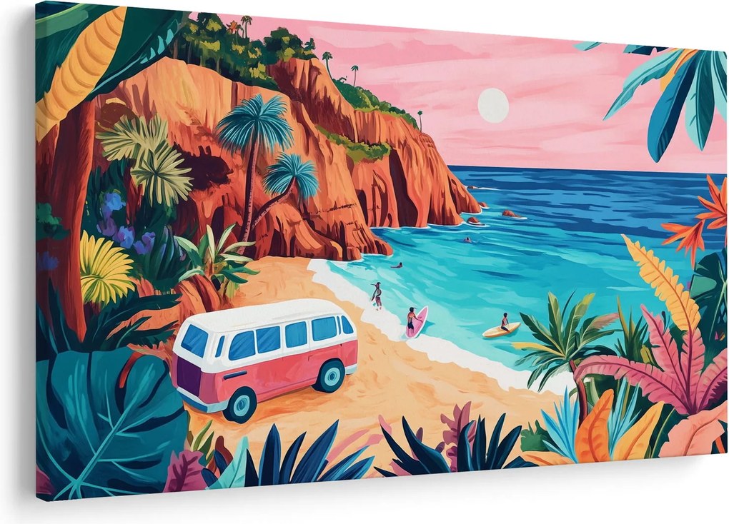 Obraz - Karavan pri oceáne (90x60 cm)