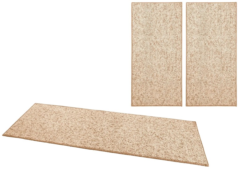 BT Carpet, Spálňová sada Wolly 102842 Beige Brown, 3 diely: 67x140 (2x), 67x250 (1x), béžová, spálňa