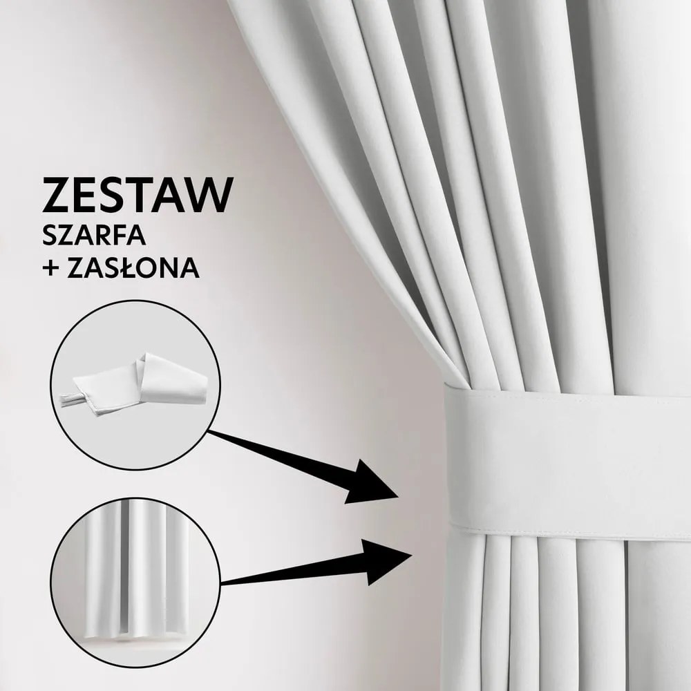 Biely zatemňovací záves 140x245 cm Eyelets – Restilo