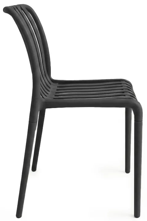 Plastová stolička TREGO, antracitová