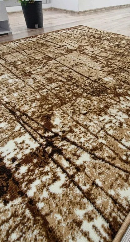 HU Béžový klasický koberec Shiraz Bcf Bodkovany-bezovy Rozmer: 40x60 cm