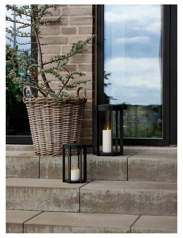 Čierny LED lampáš na USB (výška 25 cm) Firefly – Zone