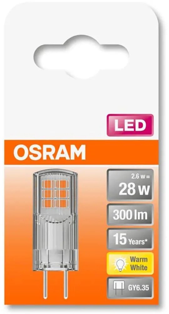 LED žiarovka GY6.35 kapsula 2,6W = 28W 300lm 2700K Warm 320° 12V OSRAM STAR