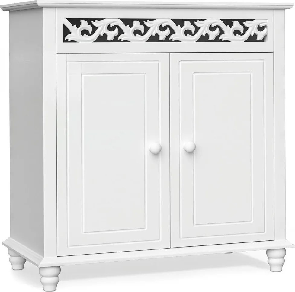 Komoda JERSEY, 76 x 65 x 35 cm, biela Casaria