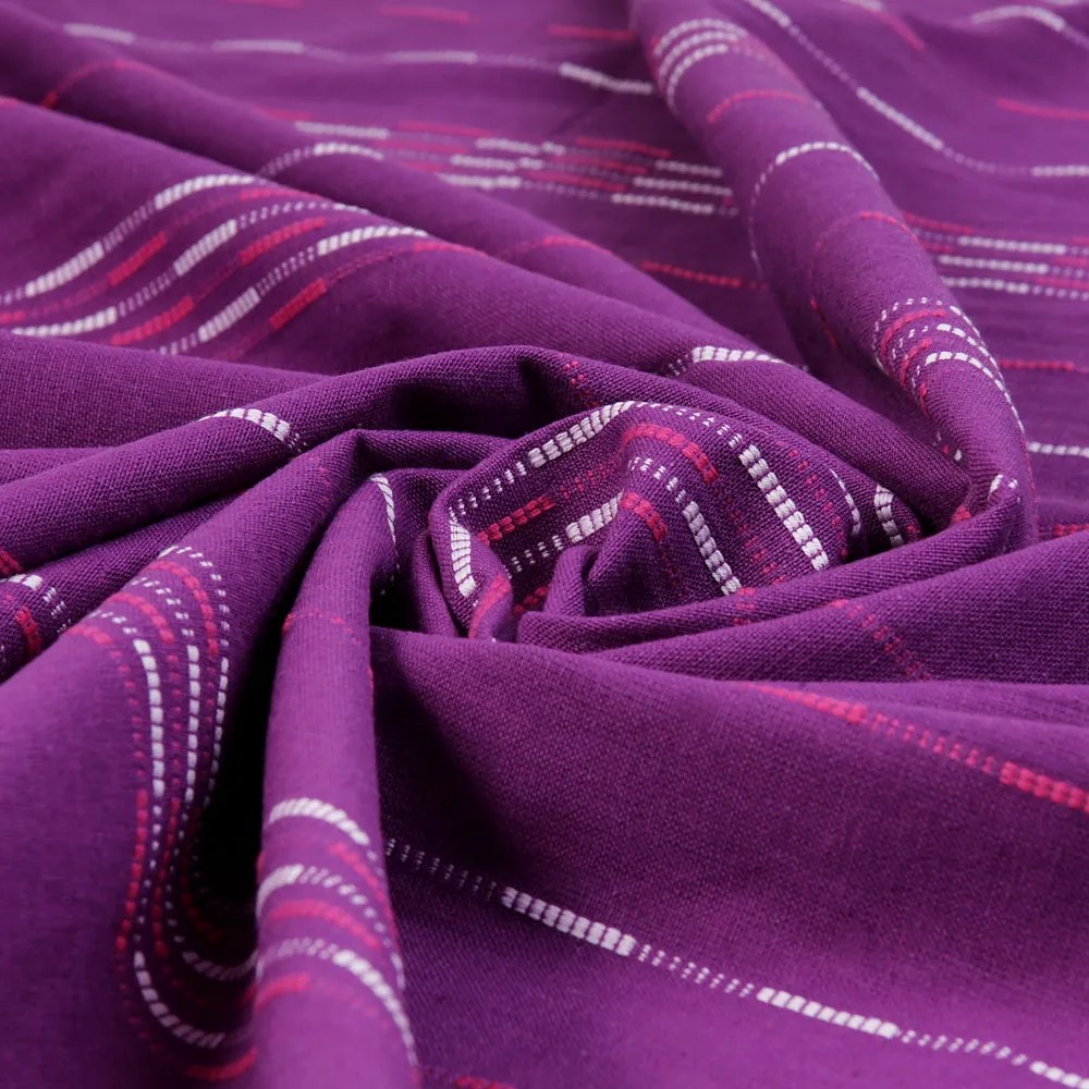 Biante Bavlnený behúň na stôl Olivia OL-002 Pásiky na fialovom 35x160 cm